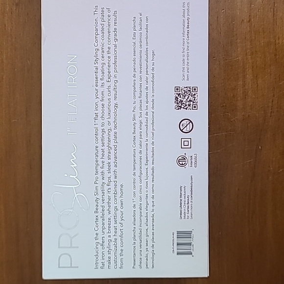 Cortex Beauty Pro Slim 1" Flat Iron Pro Hair Styling Tool 5 Mode Ceramic Plates - Picture 7 of 15